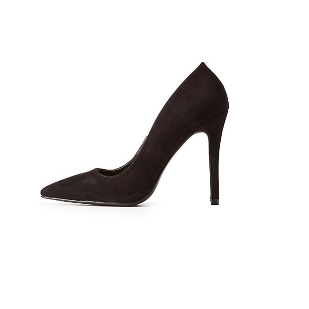 Classic Black Suede Pumps